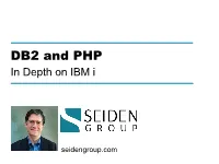 DB2 and PHP Best Practices on IBM I.Key