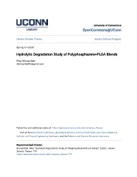 Hydrolytic Degradation Study of Polyphosphazene-PLGA Blends