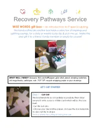 Recovery Pathways Service