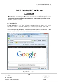 Search Engines and Cyber Hygiene Exercise - 11