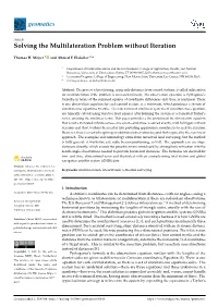 Solving the Multilateration Problem Without Iteration