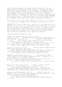 The HCL License Agreement and Any Applicable Information on the Web
