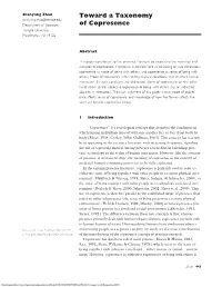 Toward a Taxonomy of Copresence