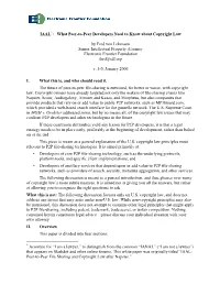 What Peer-To-Peer Developers Need to Know About Copyright Law By