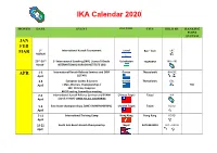 2020 IKA Calendar