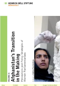Afghanistan's Transition in the Making