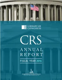 An Internal Version of the CRS Annual Report