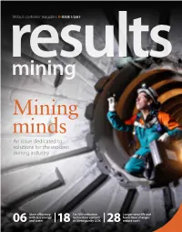 An Issue Dedicated to Solutions for the Modern Mining Industry