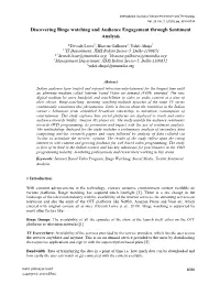 Discovering Binge Watching and Audience Engagement Through Sentiment Analysis