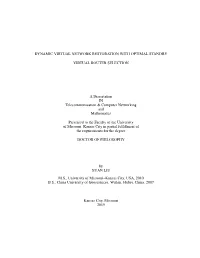 Dynamic Virtual Network Restoration with Optimal Standby