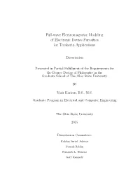 Full-Wave Electromagnetic Modeling of Electronic Device Parasitics for Terahertz Applications