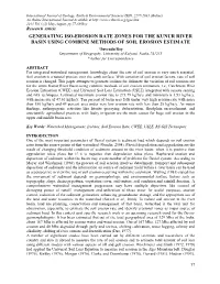 Generating Iso-Erosion Rate Zones for the Kunur River Basin