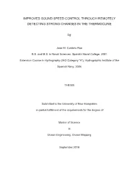 Improved Sound Speed Control Through Remotely Detecting Strong Changes in the Thermocline