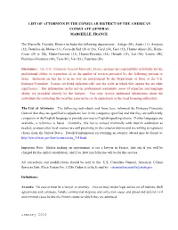 January 2016 LIST of ATTORNEYS in the CONSULAR DISTRICT OF