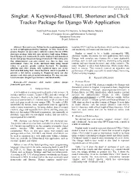 Singkat: a Keyword-Based URL Shortener and Click Tracker Package for Django Web Application