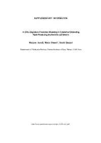 SUPPLEMENTARY INFORMATION in Silico Signature Prediction