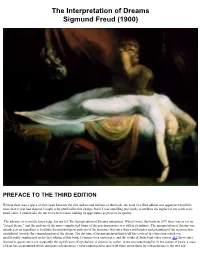 The Interpretation of Dreams Sigmund Freud (1900)