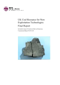 UK Coal Resource for New Exploitation Technologies Final Report