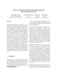 A Software Framework for Component-Based Operating System Kernels