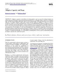 Adaptive Capacity and Traps