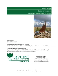 Bay Village Tree Inventory Executive Summary| 2020