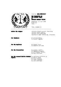 Case No. SCSL-2003-01-T the PROSECUTOR of the SPECIAL