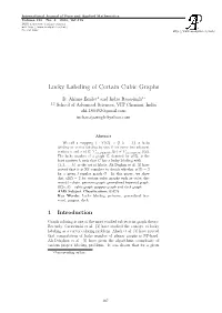 Lucky Labeling of Certain Cubic Graphs