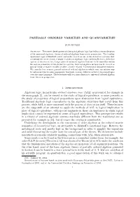 Partially Ordered Varieties and Quasivarieties 1