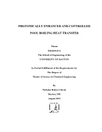Photonically Enhanced and Controlled Pool Boiling Heat Transfer