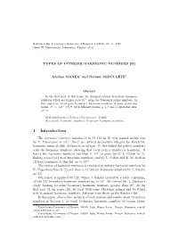 Types of Integer Harmonic Numbers (Ii)