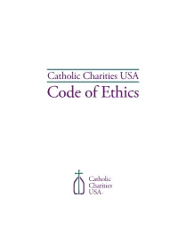 Code of Ethics Catholic Charities USA Code of Ethics