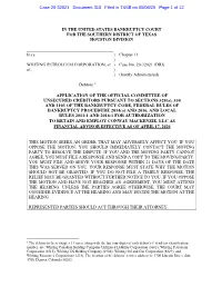 Case 20-32021 Document 310 Filed in TXSB on 05/08/20 Page 1 of 12