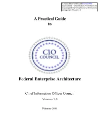 Practical Guide to Federal Enterprise Architecture Preface