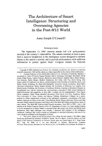 Structuring and Overseeing Agencies in the Post-9/11 World