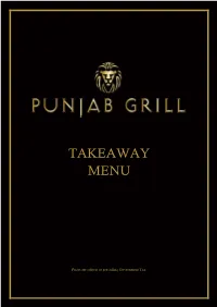 Takeaway Menu