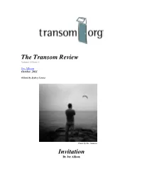The Transom Review Invitation