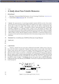 A Study About Non-Volatile Memories