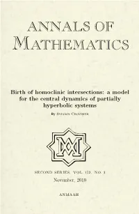 Birth of Homoclinic Intersections: a Model for the Central Dynamics of Partially Hyperbolic Systems