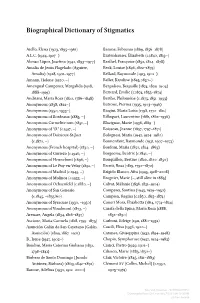 Downloaded from Brill.Com09/27/2021 04:13:30AM Via Free Access Biographical Dictionary of Stigmatics 263