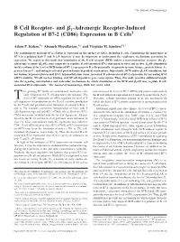 Expression in B Cells Receptor-Induced Regulation of B7-2