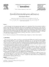 Generalized Structured Programs and Loop Trees Ward Douglas Maurer∗