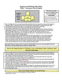 Looking at the Bottom of the Relay. 4 Way -- Emergency Flasher Diagram