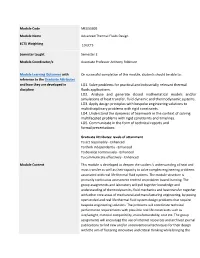 ME5B03 Advanced Thermal Fluid Sciences [10 ECTS]