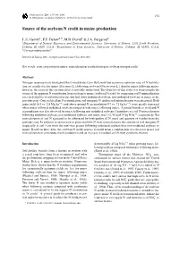 Source of the Soybean N Credit in Maize Production