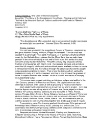 Course Syllabus: “The Glory of the Renaissance”