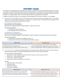 Camisole This Document Is Intended to Give You the Guidance You Need to Create Effective, Accurate Product Detail Pages and Maximize Your Business