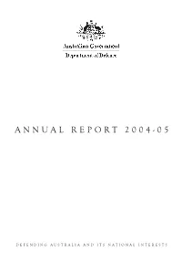 Defence Annual Report 2004-2005