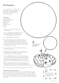 Fq Project Sheet Pin Cushion