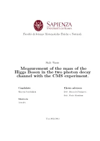 Measurement of the Mass of the Higgs Boson in the Two Photon Decay Channel with the CMS Experiment