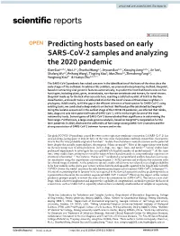 Predicting Hosts Based on Early SARS-Cov-2 Samples And